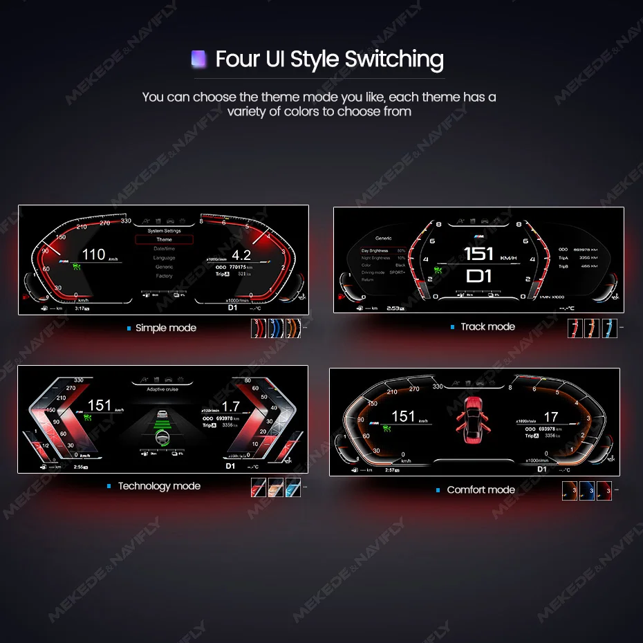 MEKEDE 12.3 بوصة لسيارات BMW 3 4 Series F30/F31 GT F34 F32/F33/F36EVO NBT نظام LCD لوحة القيادة الرقمية الضوء الأزرق شاشة مضادة للوهج