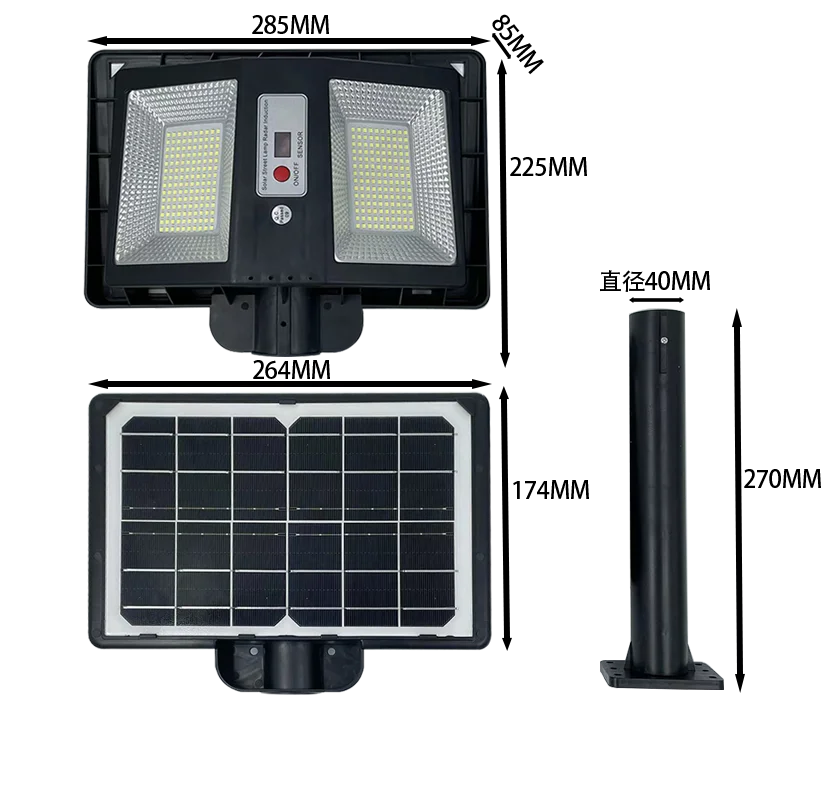 EU Standard Ip67 Waterproof 120w Garden Street Lighting Led Solar Street Light