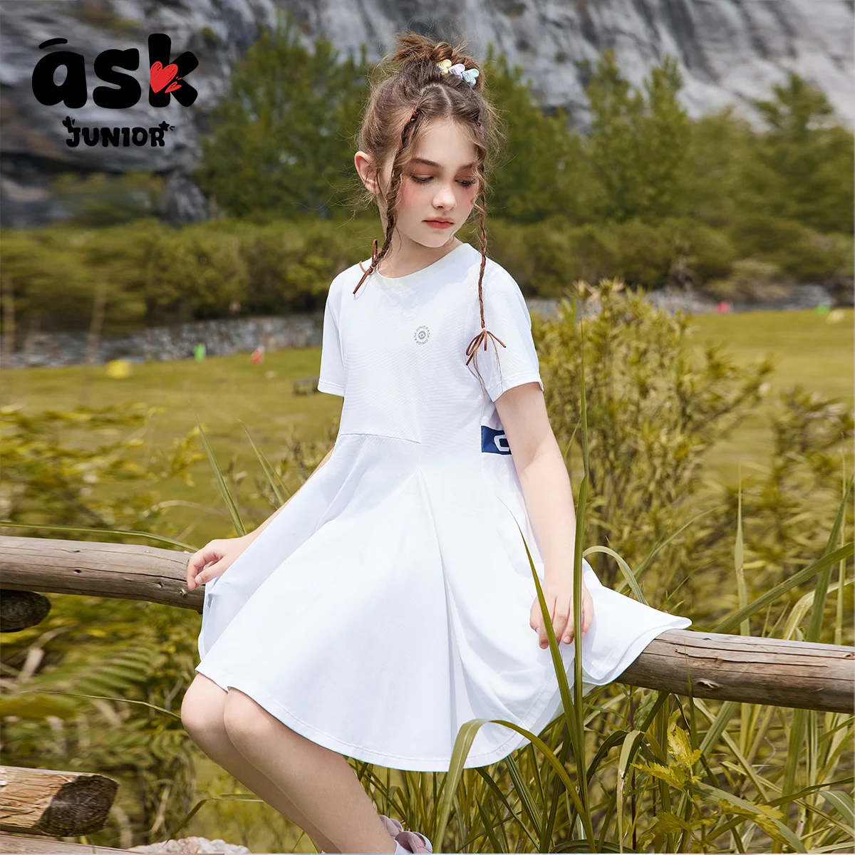 اسأل تنورة الشاطئ الصيفية للأطفال الصغار والبنات بأكمام قصيرة #4