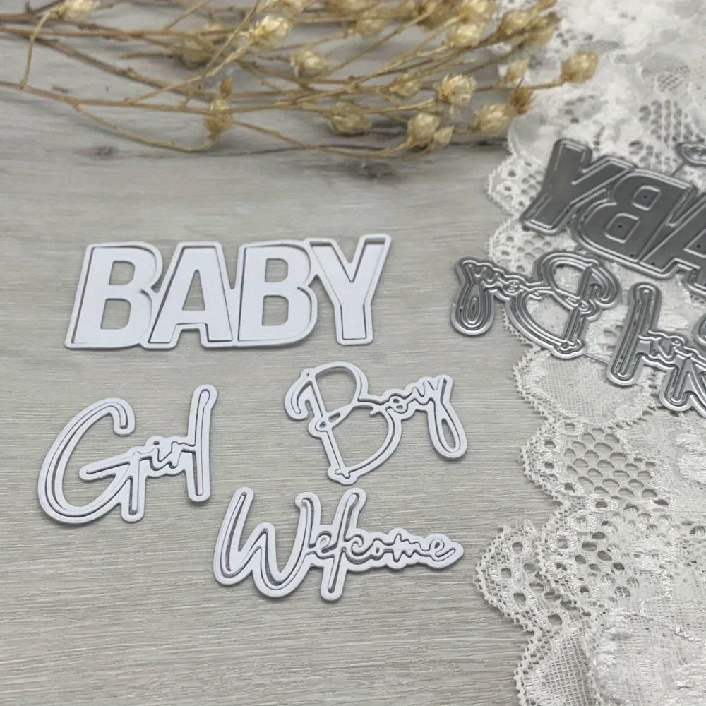 

1pcs metal cutting dies cut die mold welcome baby girl boy decoration Scrapbook paper craft blade punch stencils dies