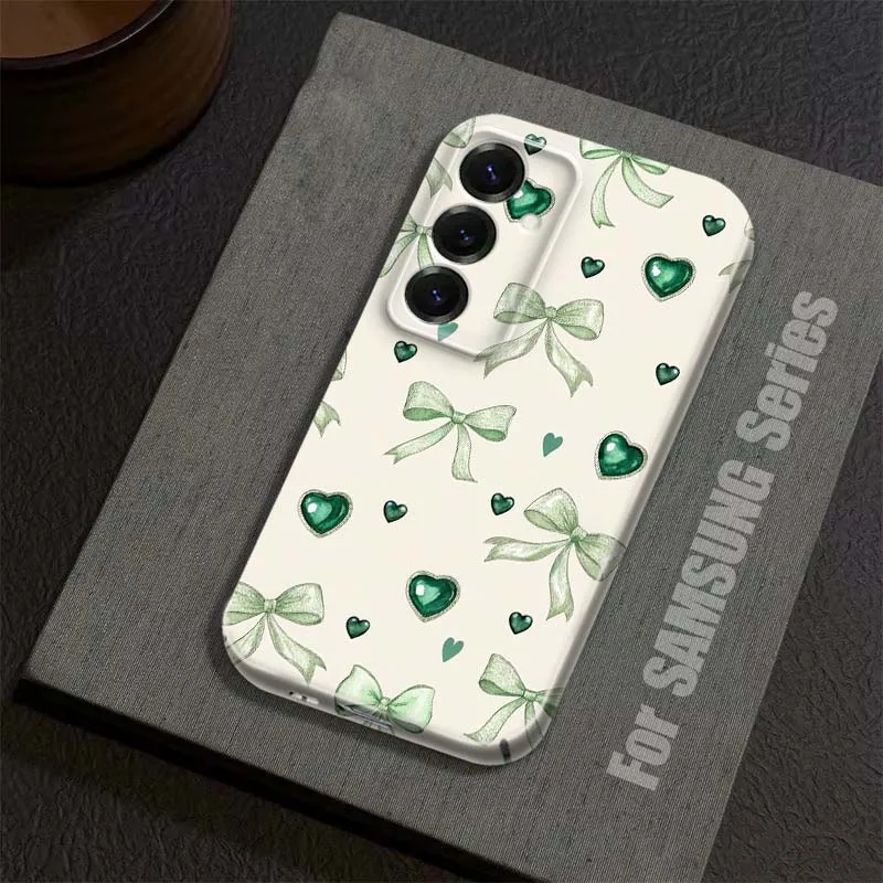 Bow Five Pointed Star Color Phone Case For Samsung A15 A13 A06 A05 A04 A04e A03 Core Note 20 Ultra 5G Feilin Protective Shell