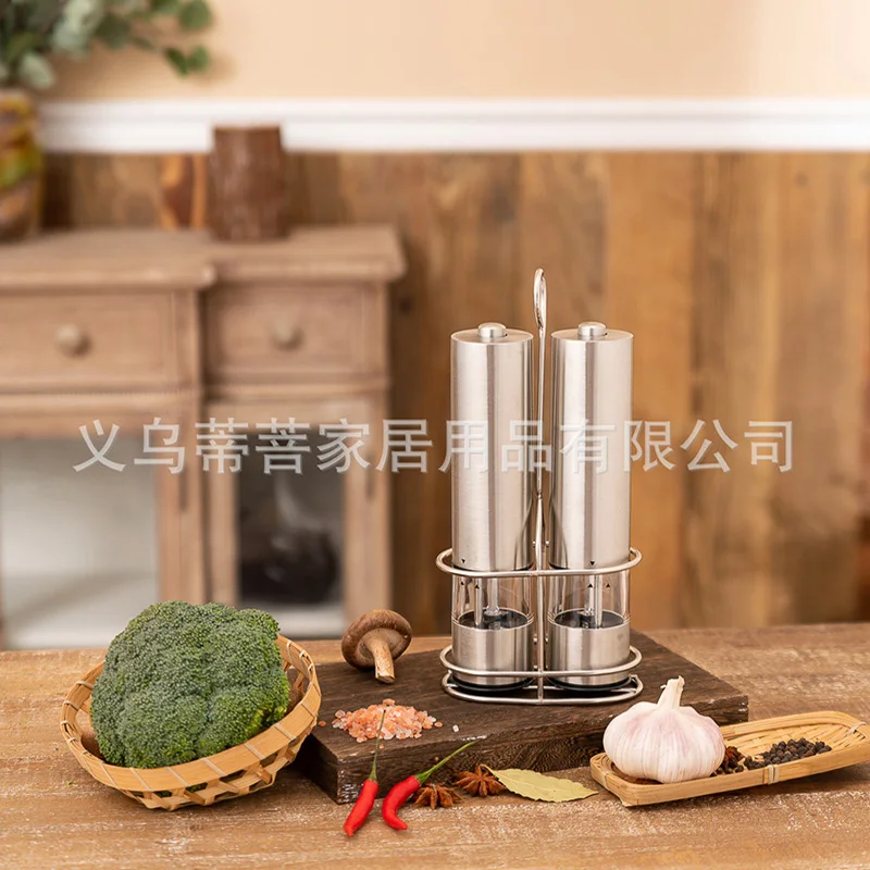 Flat Electric Pepper Mills Pepper Grinder Stainless Steel Pepper Grinder Salt Muller ZX-D01B Grinder Milling Maching