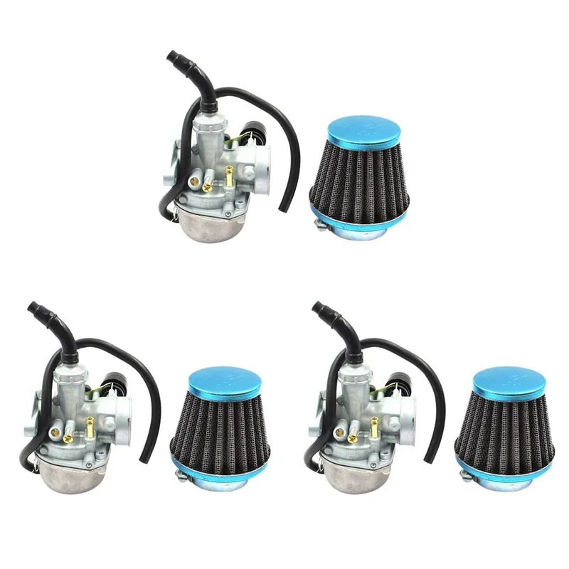 

L38A-3X PZ19 Carburetor For Taotao 50Cc 70Cc 90Cc 110Cc 125Cc Dirt Bike ATV Scooter Moped With Air Fuel Filter