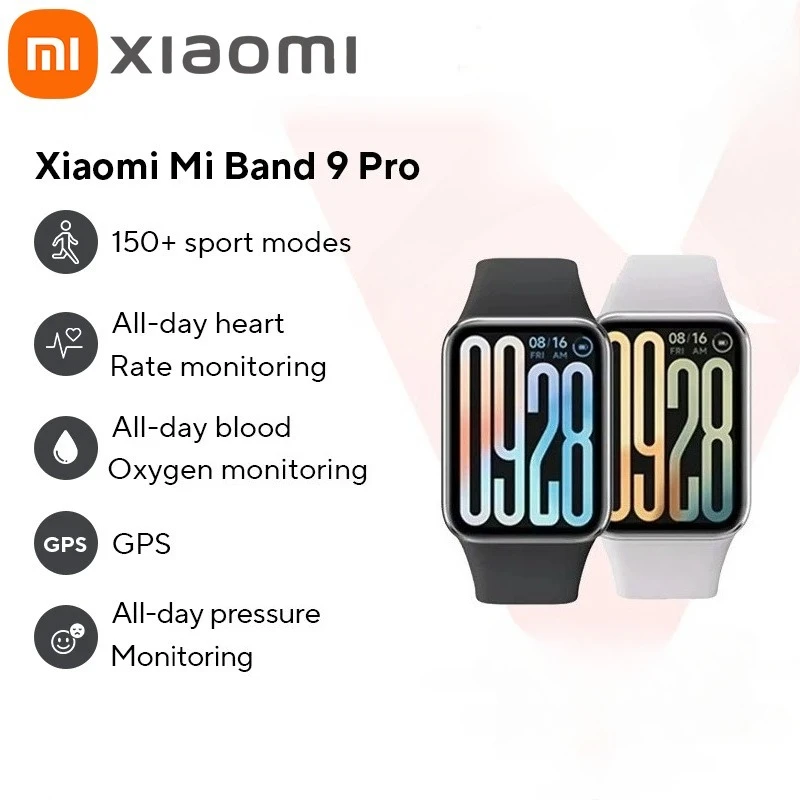 

Original Xiaomi Smart Band 9 Pro Smartband 1.74" AMOLED Display Blood Oxygen Sport GPS Smart Watch Bracelets Mi Band Metal Body