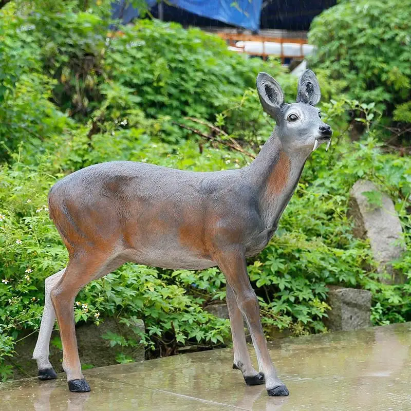 Fiberglass simulation animal sculpture, deer ornament, outdoor courtyard, park, garden landscape decoration