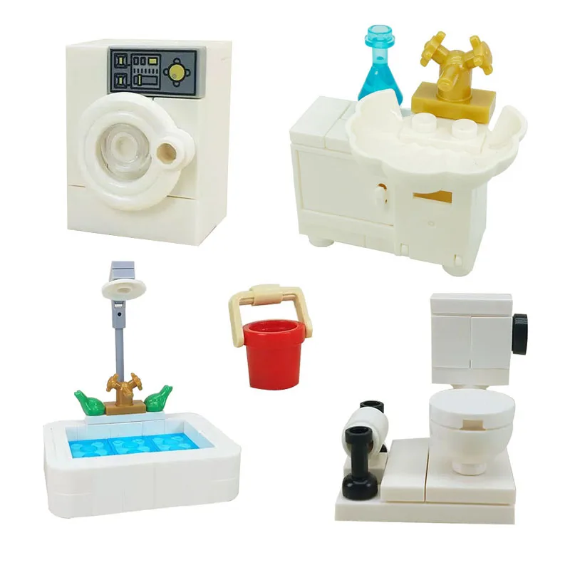 

MOC Furniture City Series Bedroom Parlor Bed Sofa Building Blocks Festival Christmas Gift Toys For Children Brick Decoration DIY