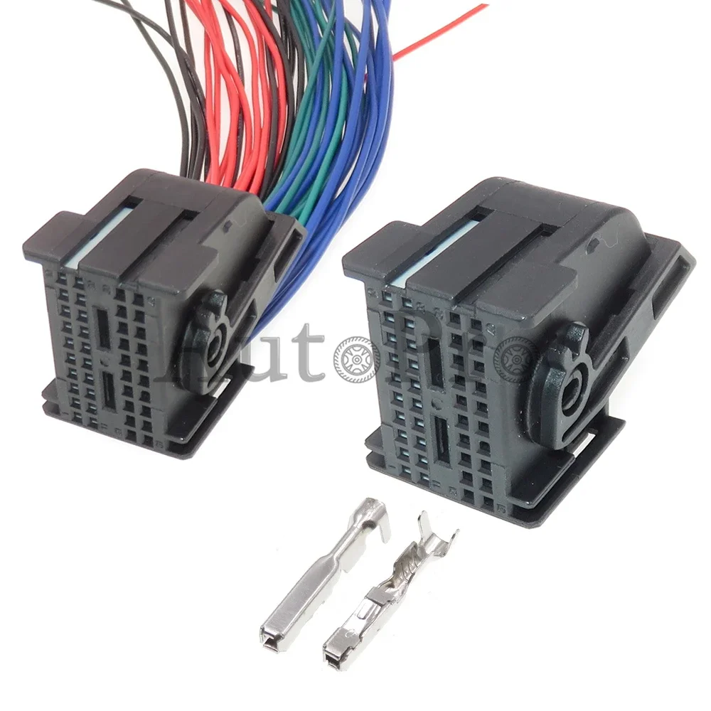 

1 комплект, 40 отверстий 967286 -1 Автомобильные клеммные розетки Автомобильный кабельный разъем проводки в сборе переменного тока