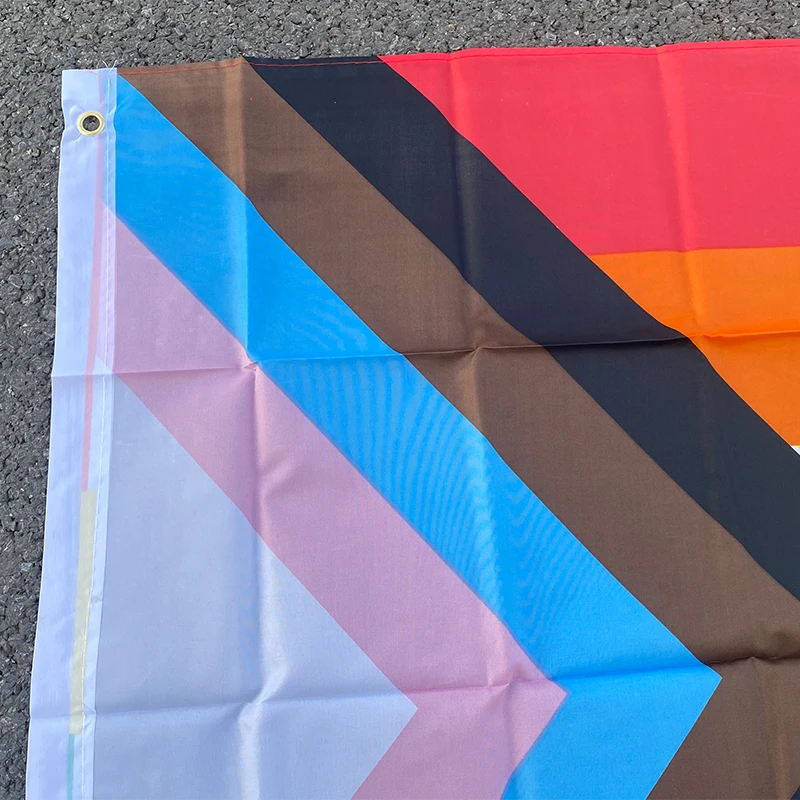 Aerlxemrbrae Regenboog Vlag 150X90CM Banner 100D Polyester Grommets Lgbt Homo Regenboog Vooruitgang Pride Vlag