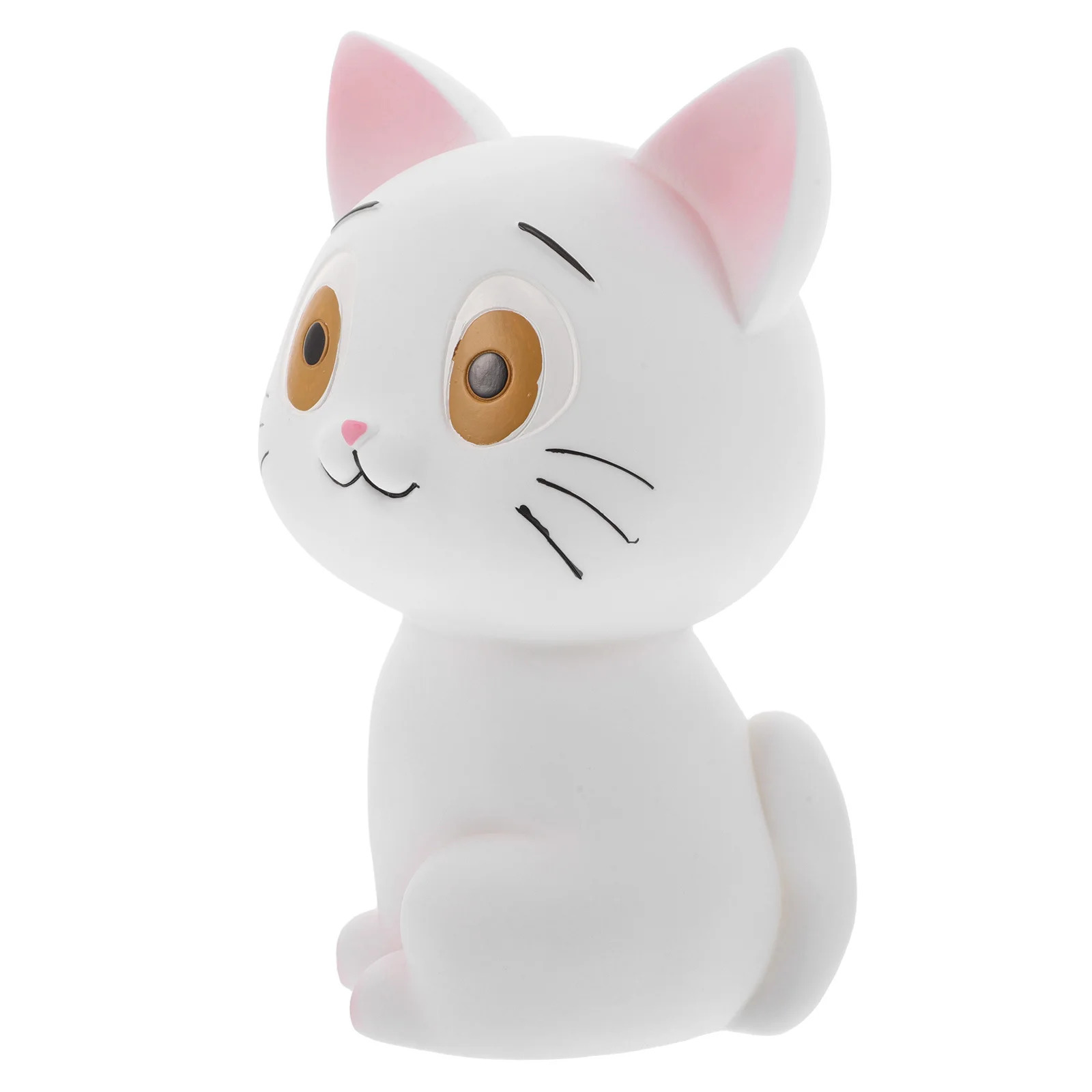 

Cat Money Box with Paw Shatterproof Animal Statue Money Bank Cute Saving Jar Birthday Gift White Savings Jar