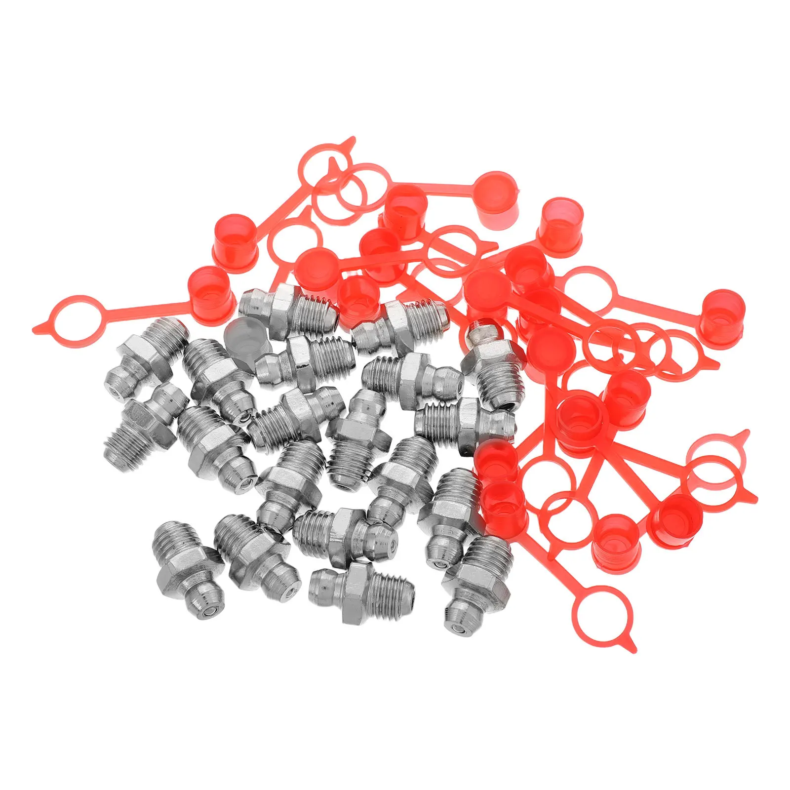 

20 set Grease Zerk Fitting Kit Straight Nozzle Tips For Hydraulic Lubrication Tools Replacement Vehicle Supplies Engine Parts