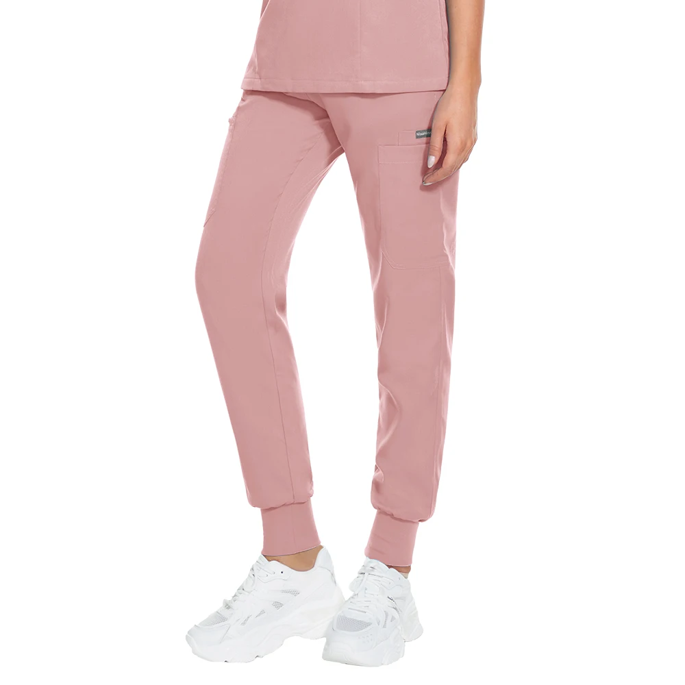 Unisex Jogger dentista tinta unita salone di bellezza infermieristica uomini Jogging Spa uniforme pantaloni Pet medico Scrub