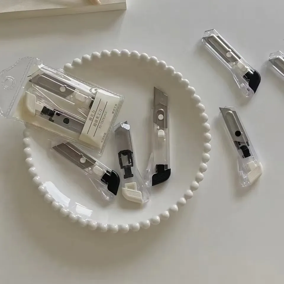 ENWEI Mini Cutter Knife Translucent Parcel Office School Stationery Art Cute Design Sharp Tool for Crafting And Packaging