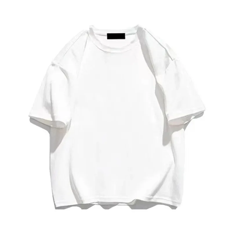 T-Shirt Blanc à Manches Courtes pour Homme et Femme, Vêtement Rétro, Résistant, Grande Taille, à la Mode