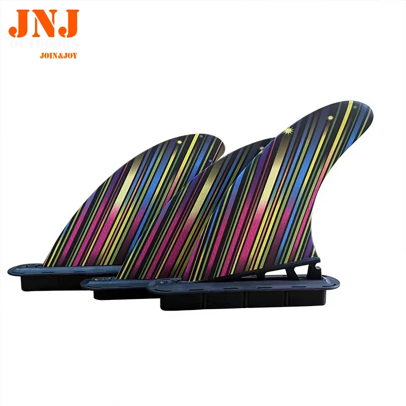 JNJ-FUTURE Surfboard Fins, G5 Mf, Medium Thruster, Made of Fiberglass and Honeycomb