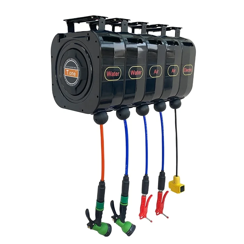 

Car wash equipment Automatic telescopic hose reel Air combination hose reel Water electric high pressure cleaner hose reel box