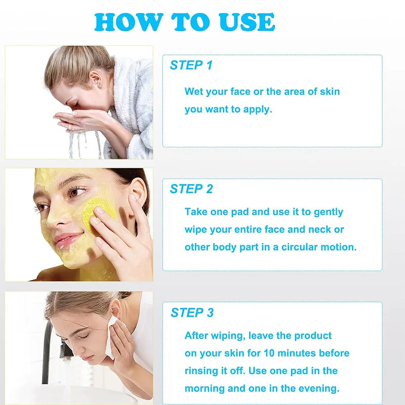 Płatki z kwasem kojowym i kurkumą do oczyszczania i złuszczania skóry.