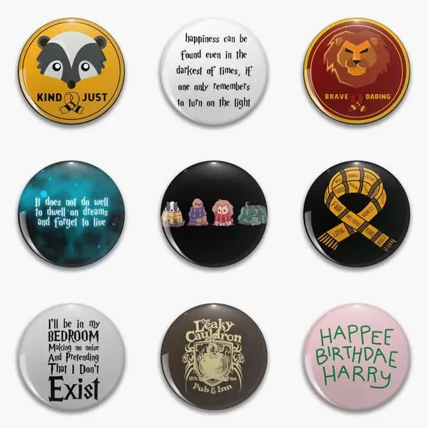 Marauders Messrs Moony Wormtail Padfoot Prongs Magicano Soft Button Pin Customizable Jewelry Creative Hat Lapel Pin Clothes