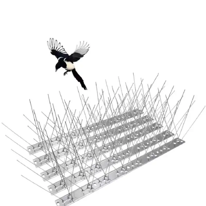 【HG】Stainless Steel Birds Spikes Easy Installation 25/33cm Bird Repellent Needle Rust Resistance Fireproof Birds Scare Thorn