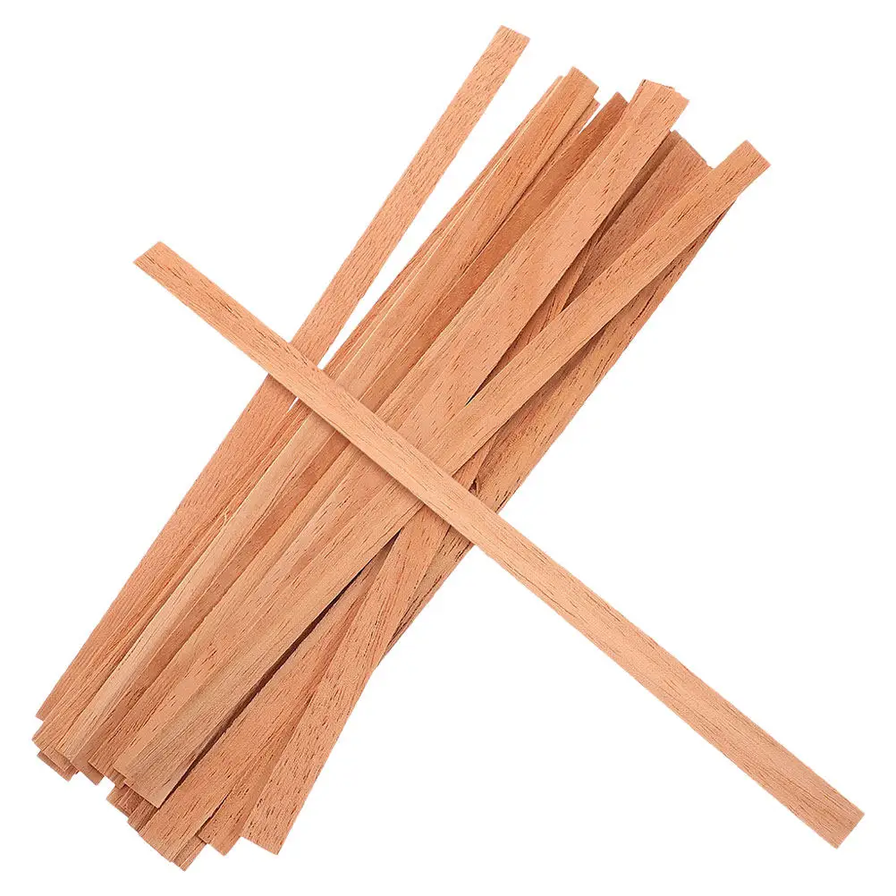 40 Pcs Cedar Wooden Spills Strips Sticks Cigar Dowels Cigarette Lighter Chips Jar