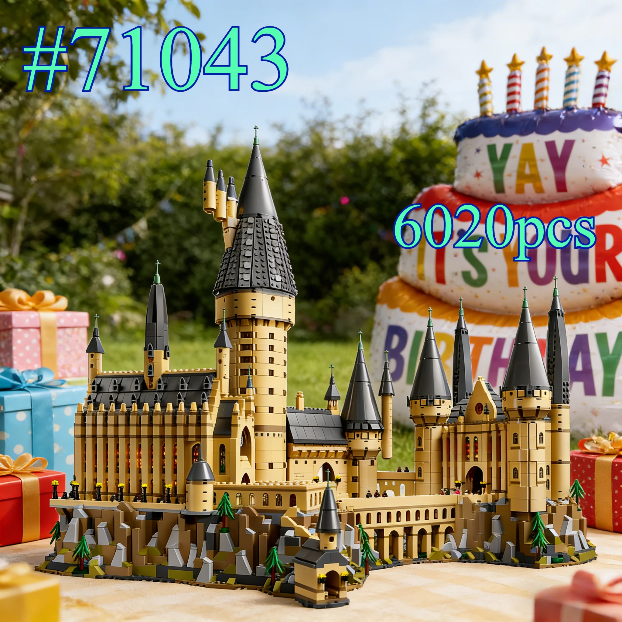 

Культовые мини-наборы строительных блоков Magic Castle 71043, подходят для подарков на день рождения, не совместимы с деталями Lego, 6020 шт.