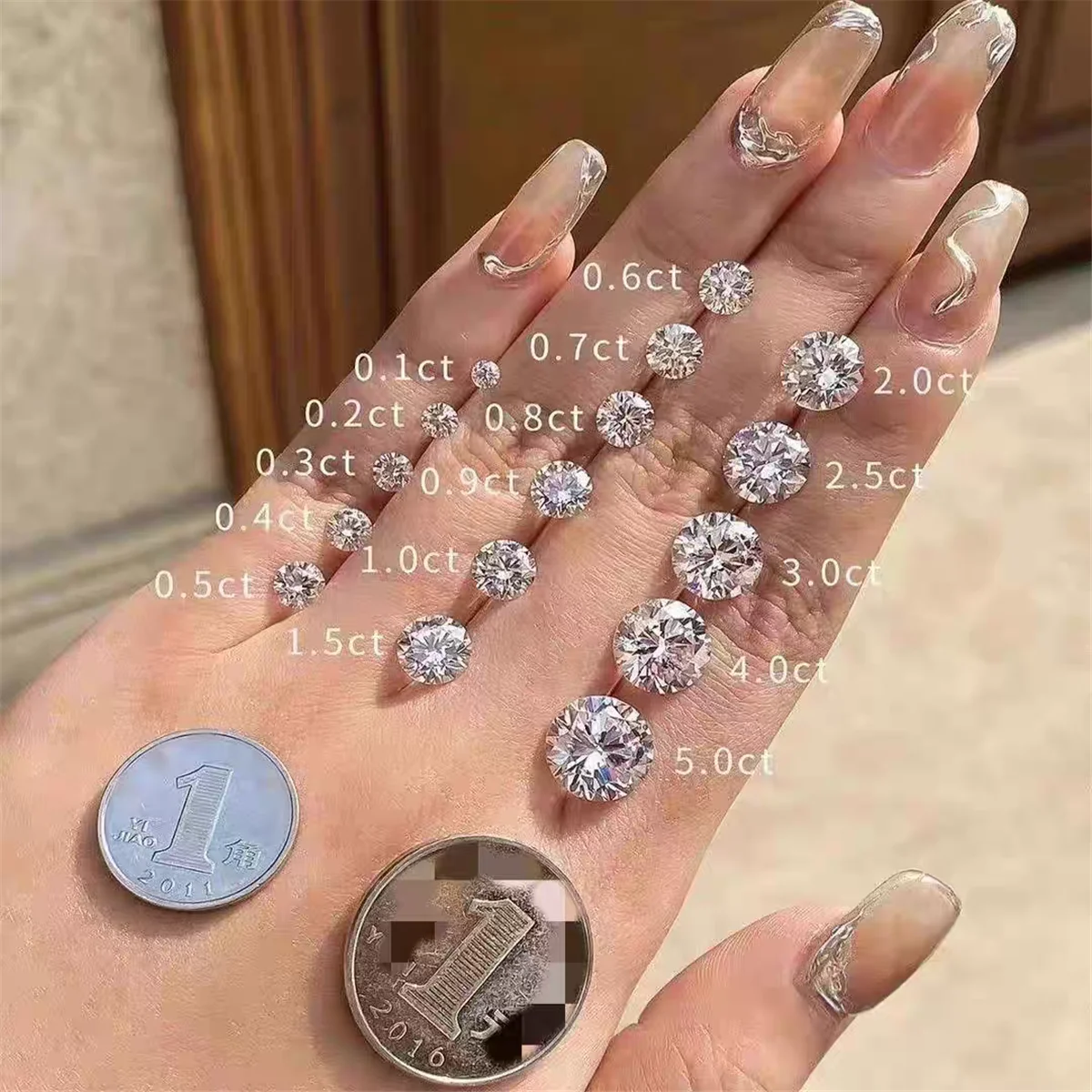 Lab-grown Diamond Loose Round IGI Certificate D-E Color VVS 0.5CT-5CT In Stock Factory Wholesale Custom-Cut