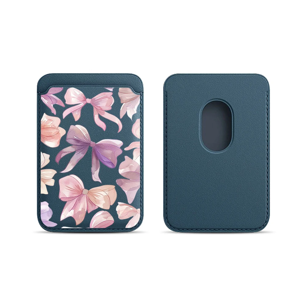Luxuriöse Schleifen-Design Leder-Kartenhalterhülle für Magnetische Hüllen, Geeignet für alle iPhones mit Magsafe-Kartenfunktion – Detail 7