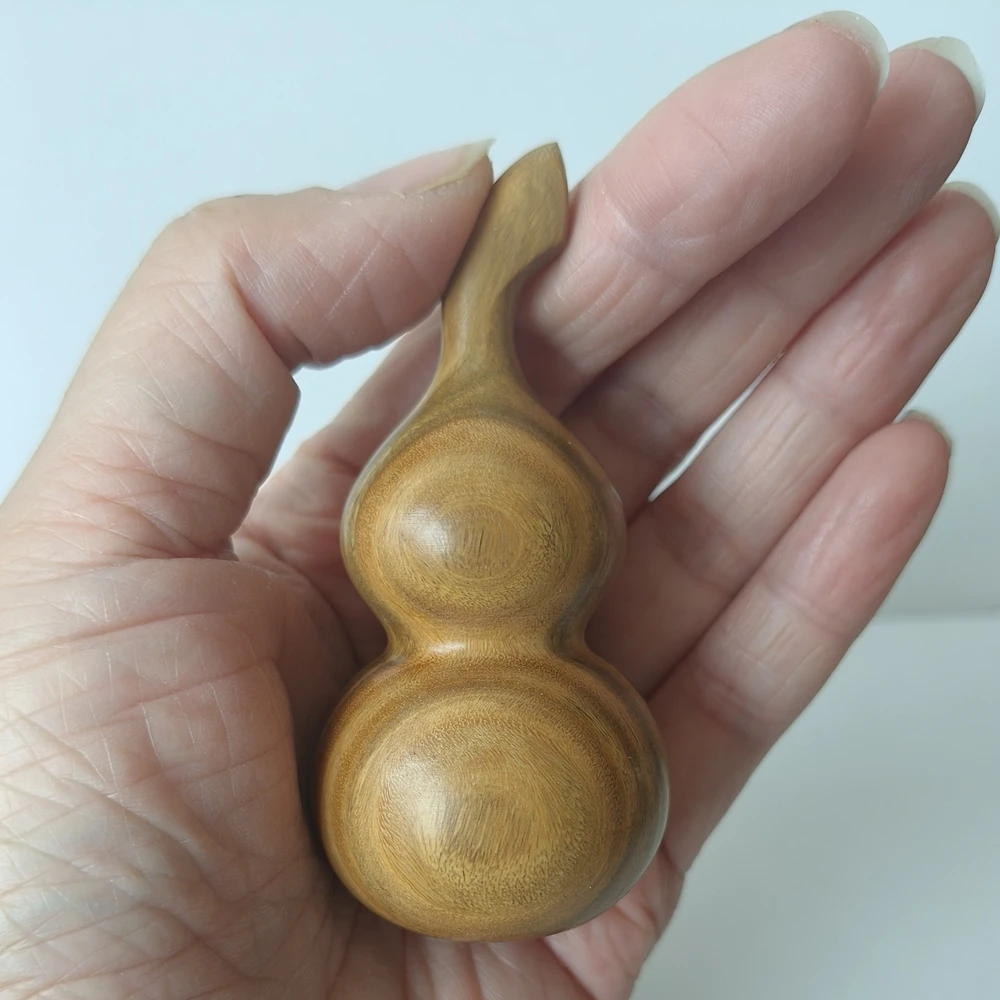 

78x39mm Natural Green Sandalwood Gourds Craft Calabash Gourd Fengshui Bagua Hulu Malas Rosary Fragrant Verawood gift decor