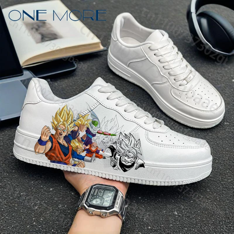 Dragon Ball Z Board Shoes Men Tennis White Shoes Son Goku 2025 New Anime Sport Shoes Size 35-44