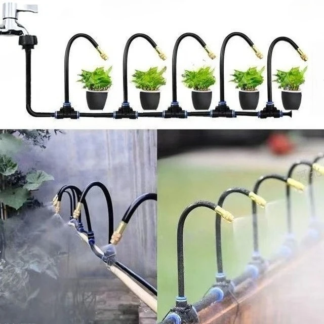 

Garden Sprinklers Watering & Irrigation Kit 5M/10M/15M/20M with Brass Nozzle Sprayers for Plants Balcony Lawn Watering Kits