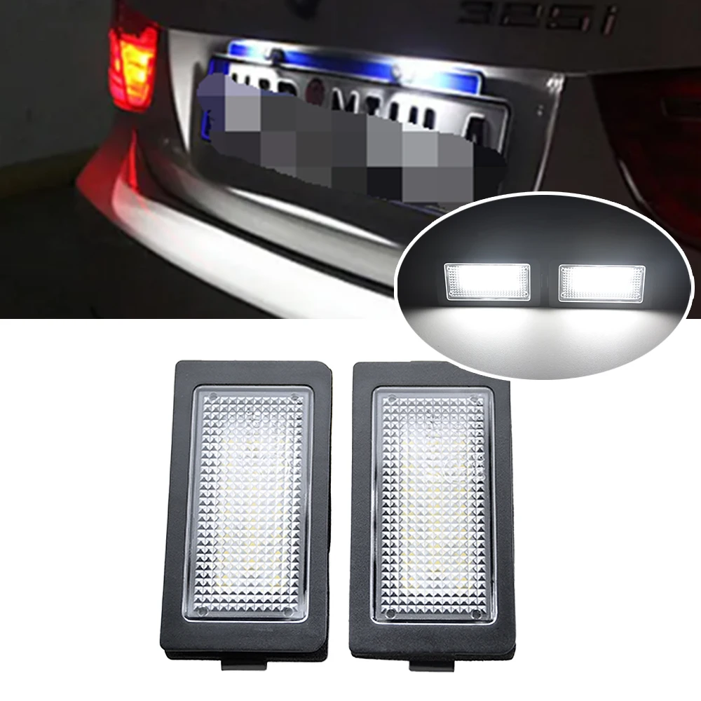 

2Pieces For BMW E38 7 Series 728i 730i 730d 740i 740d Car License Number Plate Light LED White Lamp Error Free 1995 1996-2001