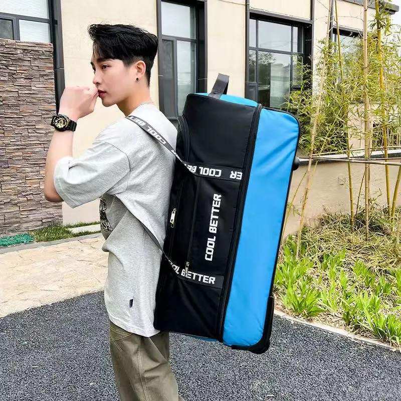 Extra Large Capacity Oxford Cloth Trolley Travel Bag Luggage Check In Shoulder Backpack Long-distance Spinning bag