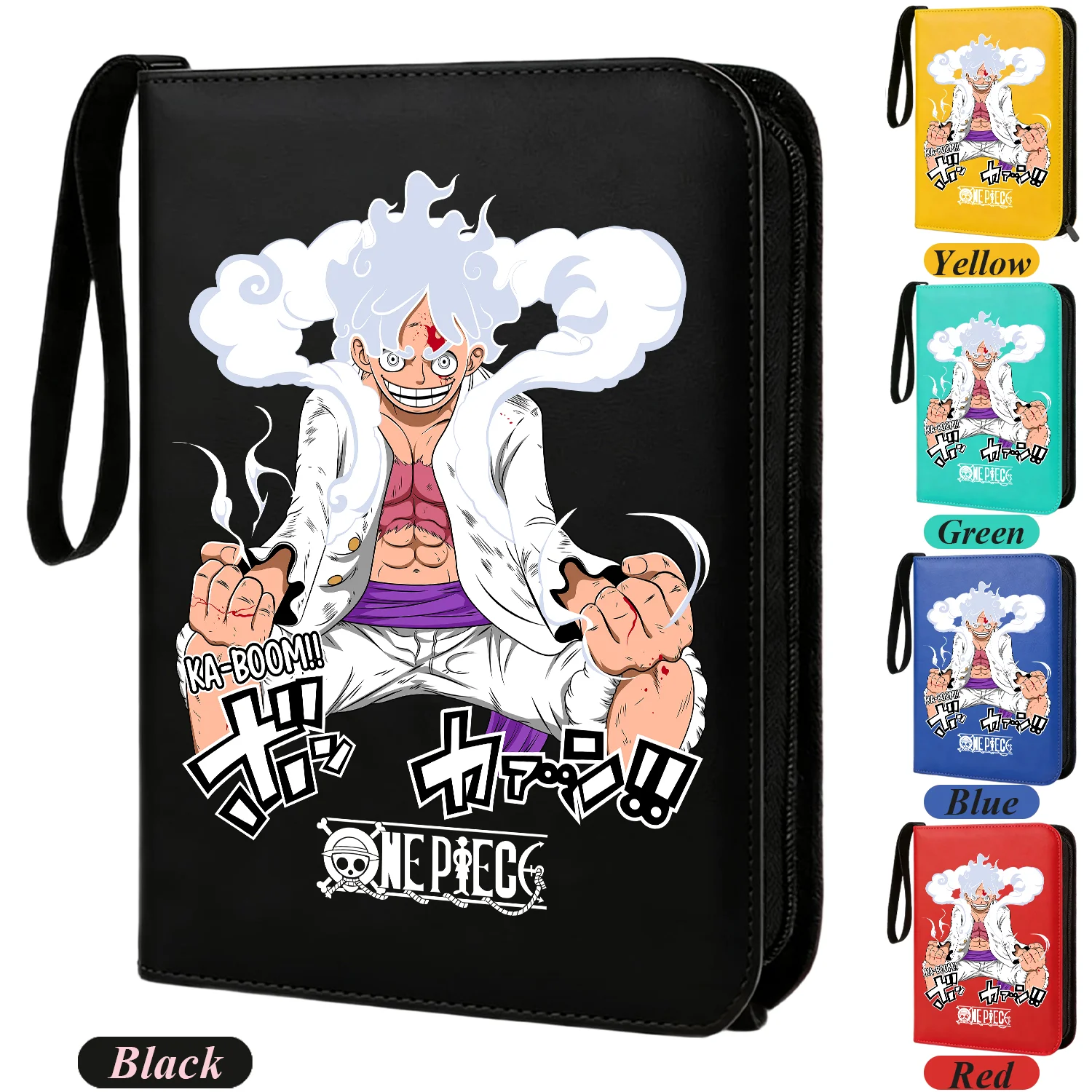 ONE PIECE 400 Karten 4-Taschen-Album Zoro Luffy Sammlung Großes Fassungsvermögen Reißverschluss-Ordner Kartenhalter Kartenhüllen-Schutz – Detail 5