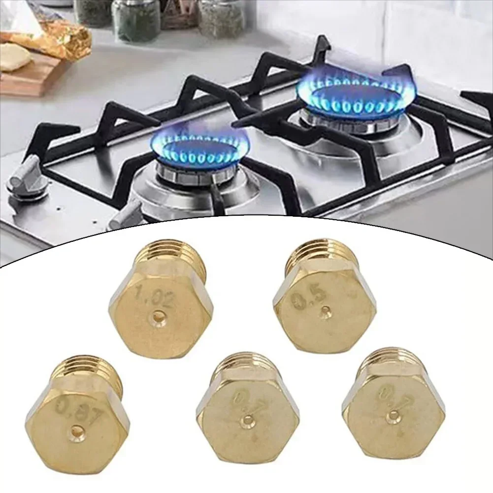 5pcs LPG. Gas Jet Set Burner Gas Hob LPG. Conversion Kit Nozzles Propane Injector Stove Parts Nozzle Cookware Parts Ranges