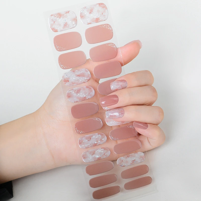 

Полузатвердевающий Гель-лак для ногтей, патчи для маникюра, декор для ногтевого дизайна, полное покрытие, стойкие гелевые наклейки для ногтей, УФ-лампа для моделирования