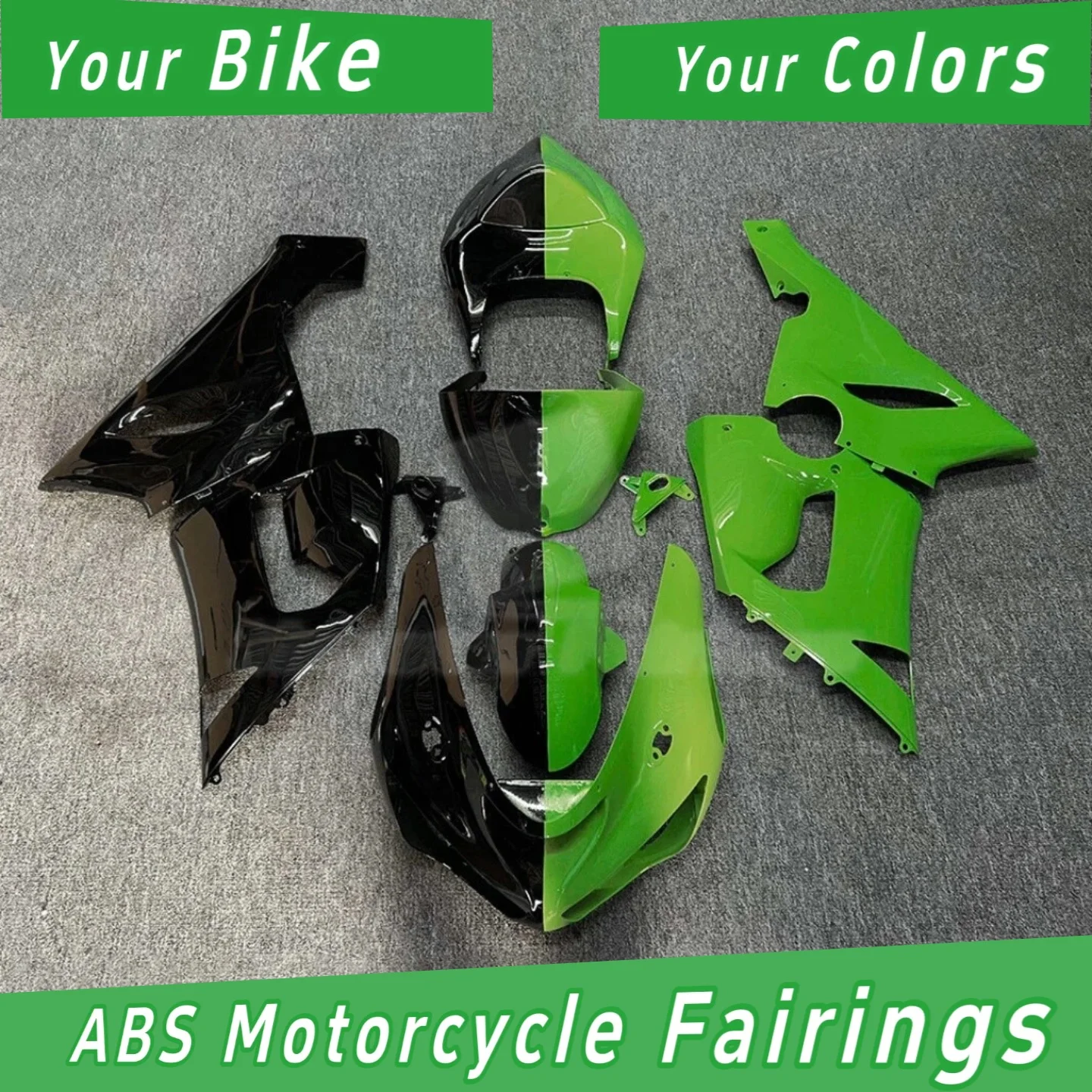 For Kawasaki ZX6R 2005-2006 Motorcycle Fairing Replacement High-Quality ABS Injection Molded Bodywork for Enhanced Durability