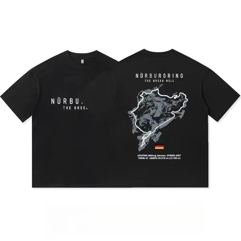 2026 Race Track Map Graphic T Shirt Kids Adults Casual Short Sleeve Tee Motorsport Racing Map Print Streetwear Crew Neck Tshirt