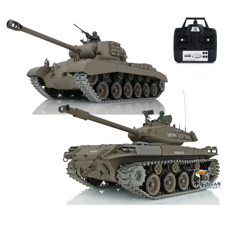 HENG LONG 1/16 Skala 7.0 Ulepszony M26 Pershing RTR Czołg RC 3838 Metalowe Gąsienice Przekładnia Koło Podpórnego Zdalnie Sterowany Toucan RC Zabawki Hobbystyczne TH17304