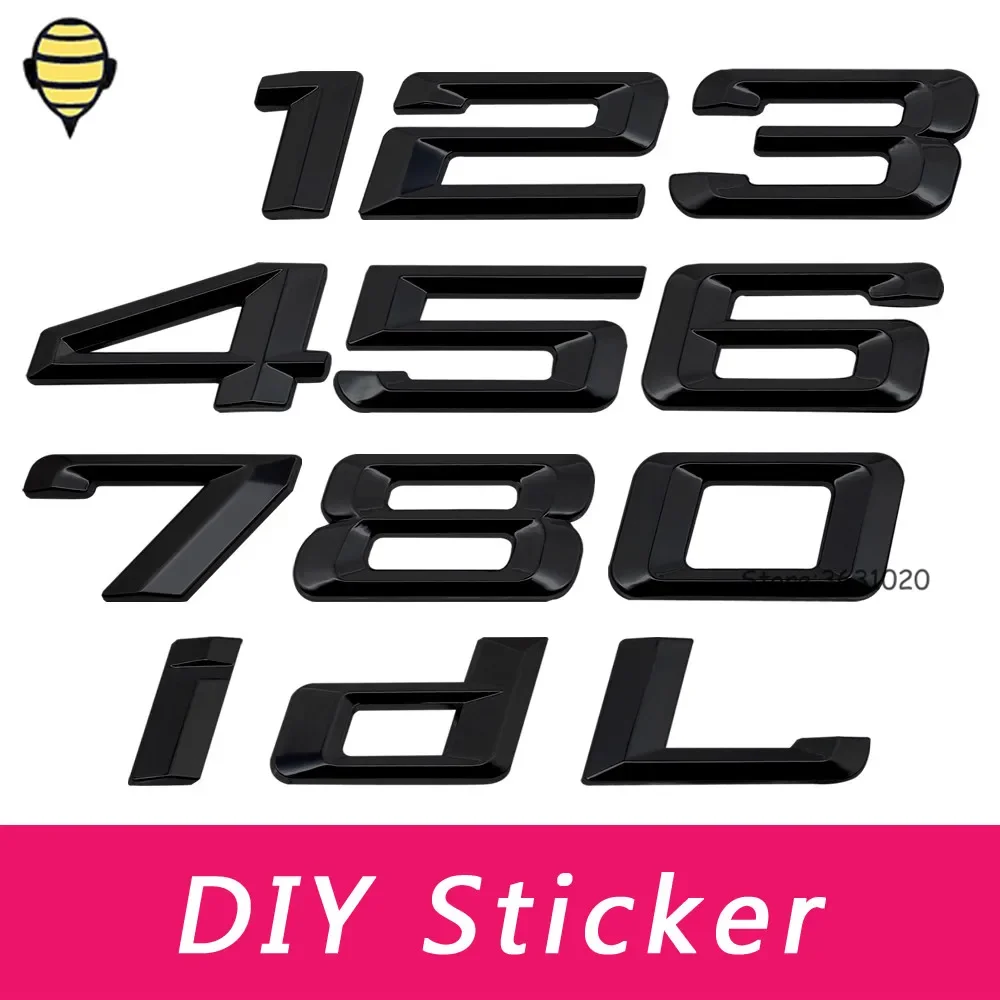 DIY Car Styling For BMW Sticker Auto Rear Emblem Decal Metal Letter Badge for BMW X1 X2 Z3 E36 E39 E30 220i 520li 316d 330d 440