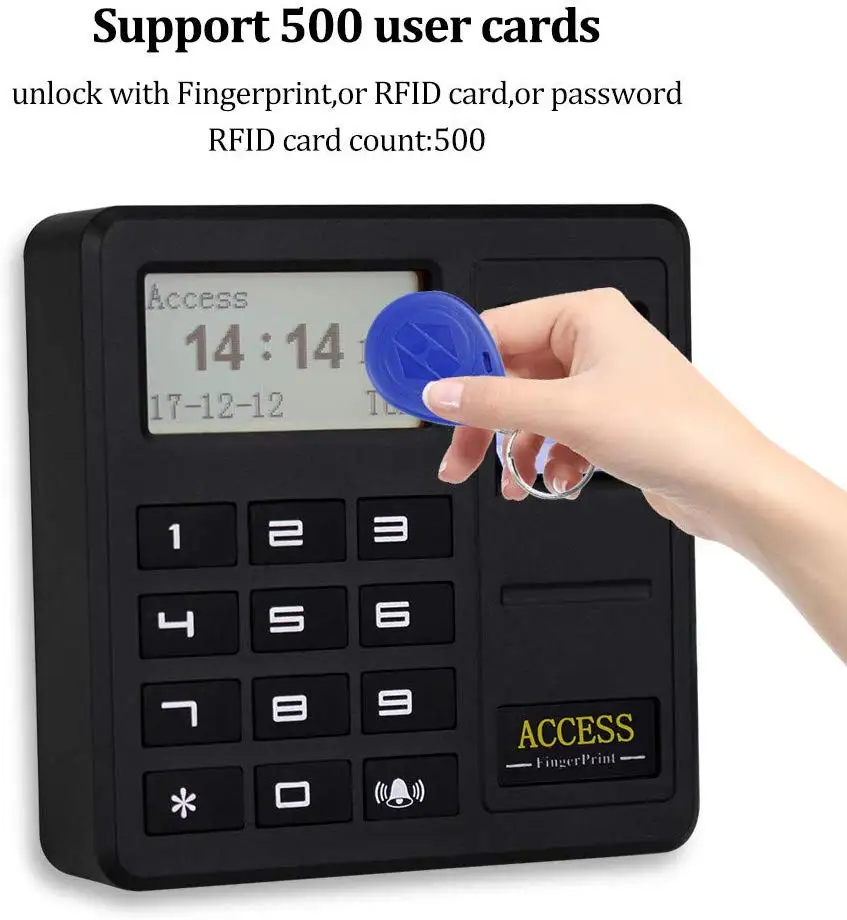 

Standalone Biometric Fingerprint Access Control Single Door Controller Standalone Keypad RFID Card Door Entry