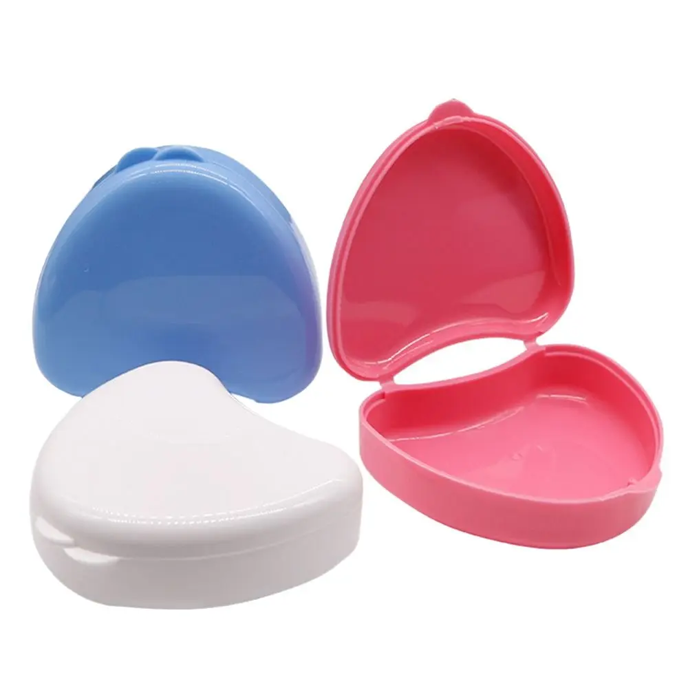 Portable Retainer Case Dental Denture Box ​ Plastic Multiple Colors Braces Orthodontic Case Dental Retainer Box Old People