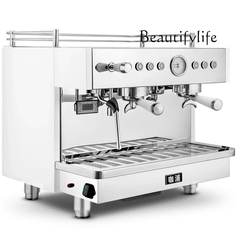 Double-Head Coffee Machine Commercial Italian Semi-automatic Quantitative High Cup Electronic Control Coffee Tea Shop