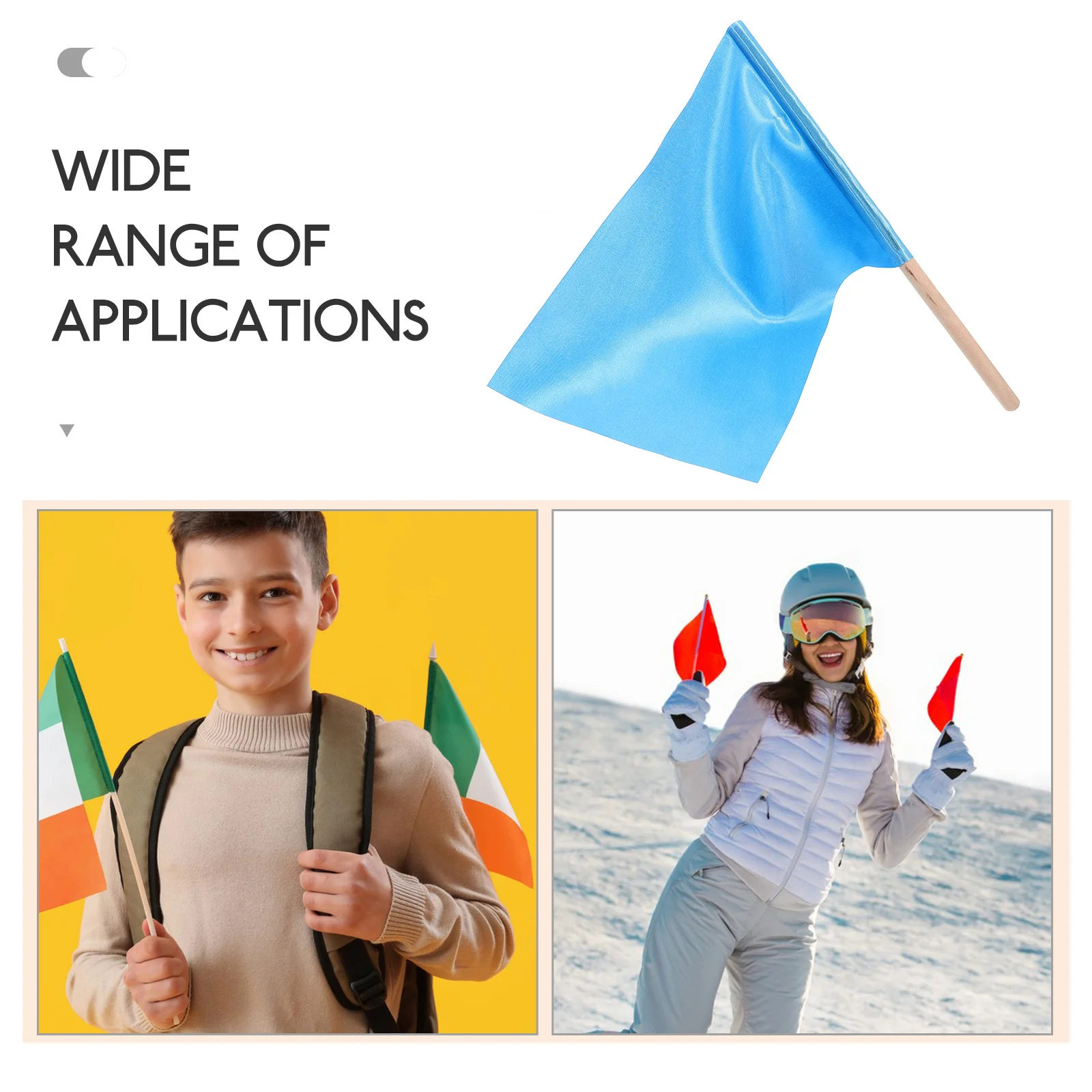 

10Pcs Small Handheld Flags Durable Wear Resistant Bright Color Mini Waving Flags Party Parade Decoration Party Ornaments