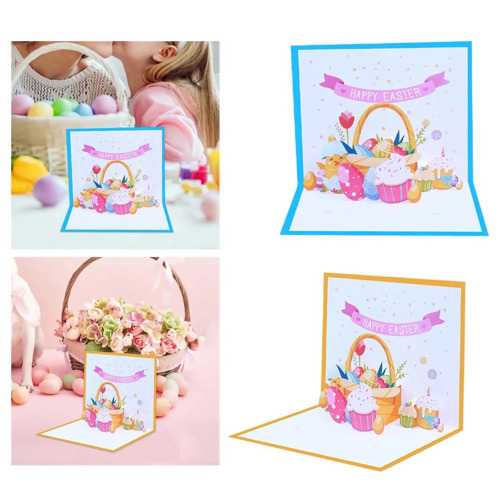 Easter Greeting Card 3D Popup Easter Card Holiday Card Funny Cute Best Wishes