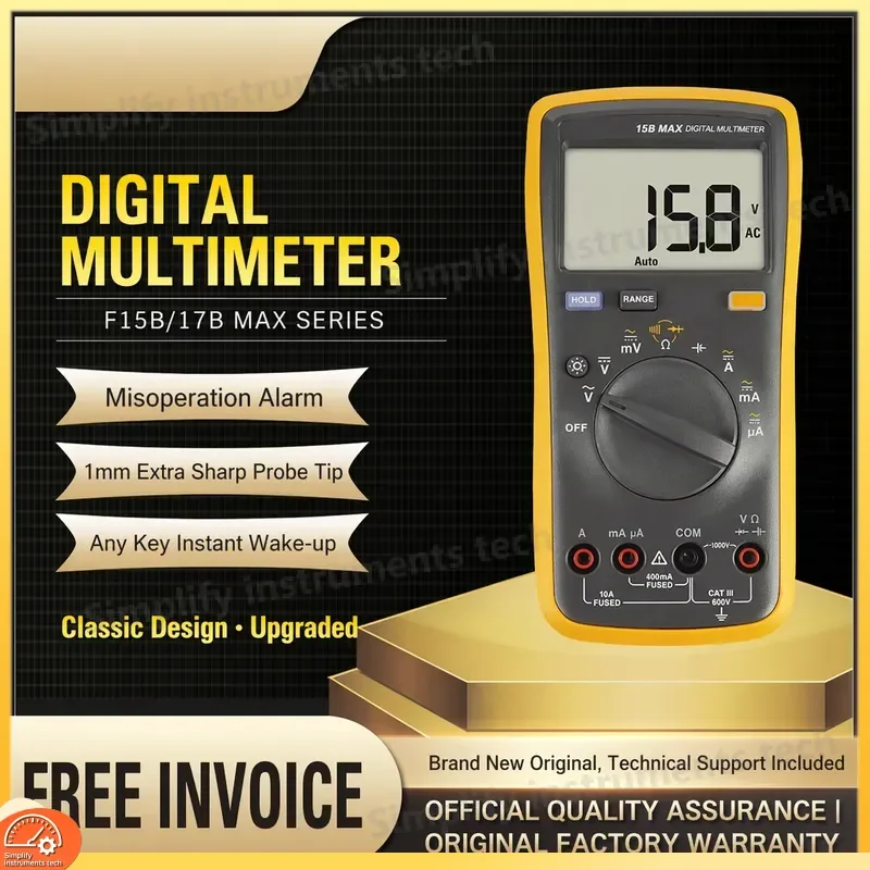 Digital Multimeter 15B MAX 17B MAX Special Tip Pen High Precision Auto Range True RMS Multimeter for Electricians Engineers