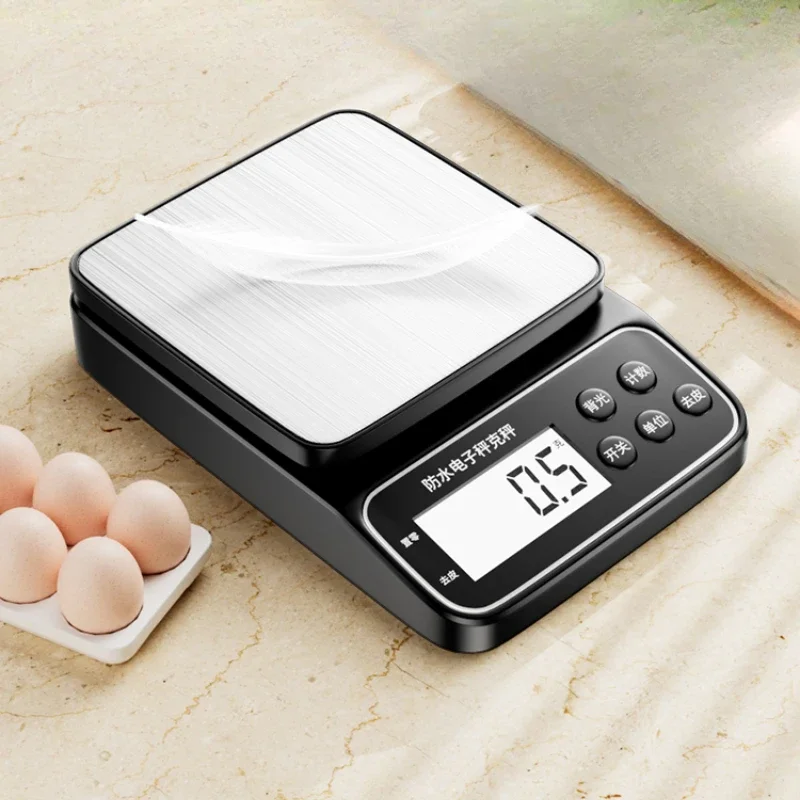 Fully waterproof kitchen electronic scale precision commercial small baking gram scale