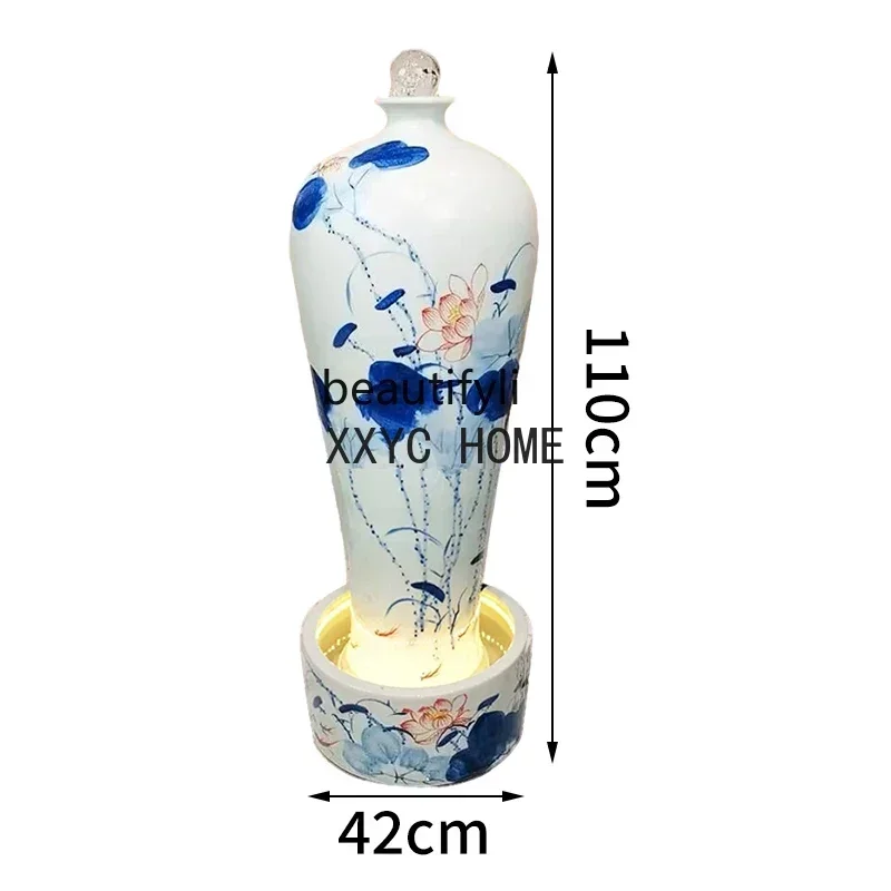 

Керамическая петля сделает жизнь бесконечным, как текущее украшение воды, жилая комната, креативный офис, Крытый пол, аквариум