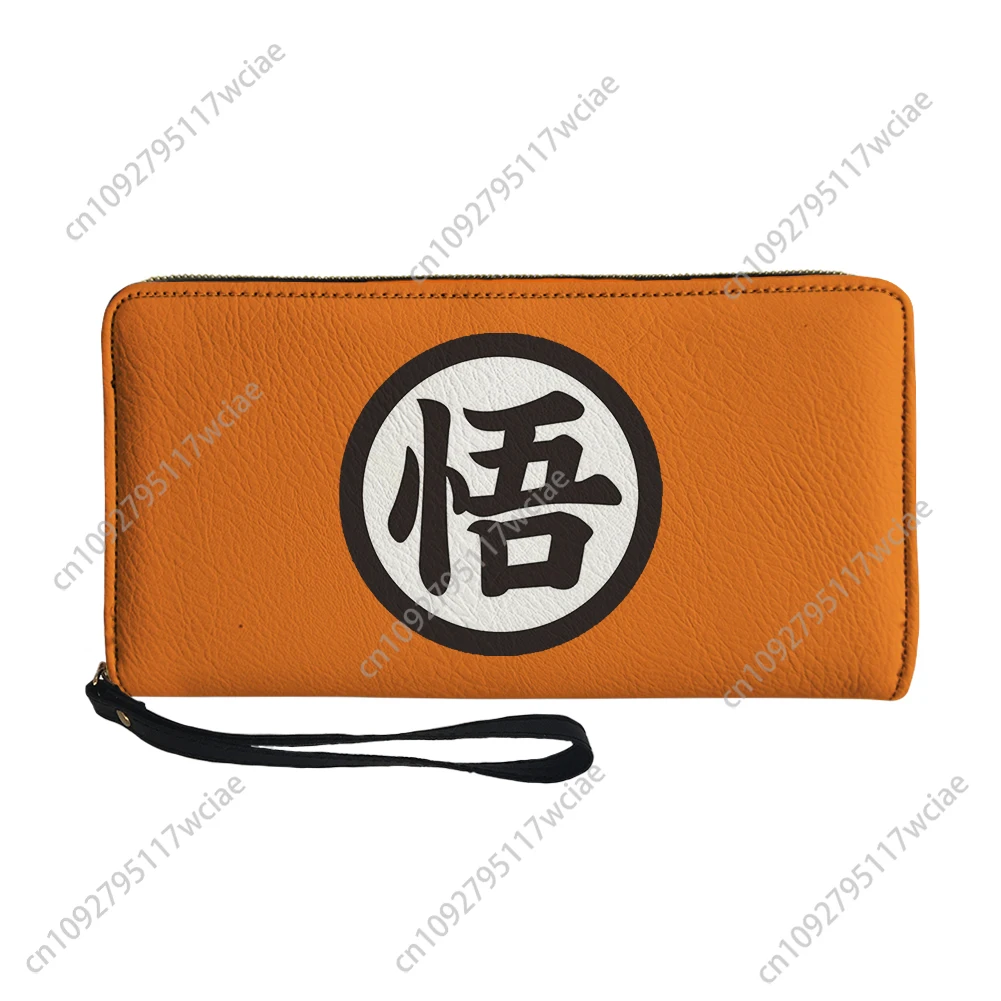 

Hot Dragon Master Goku Logo Custom Wallet Purse Anime Mens Womens Zipper Long Wallets Double Print Portable Wallet Gift Bag