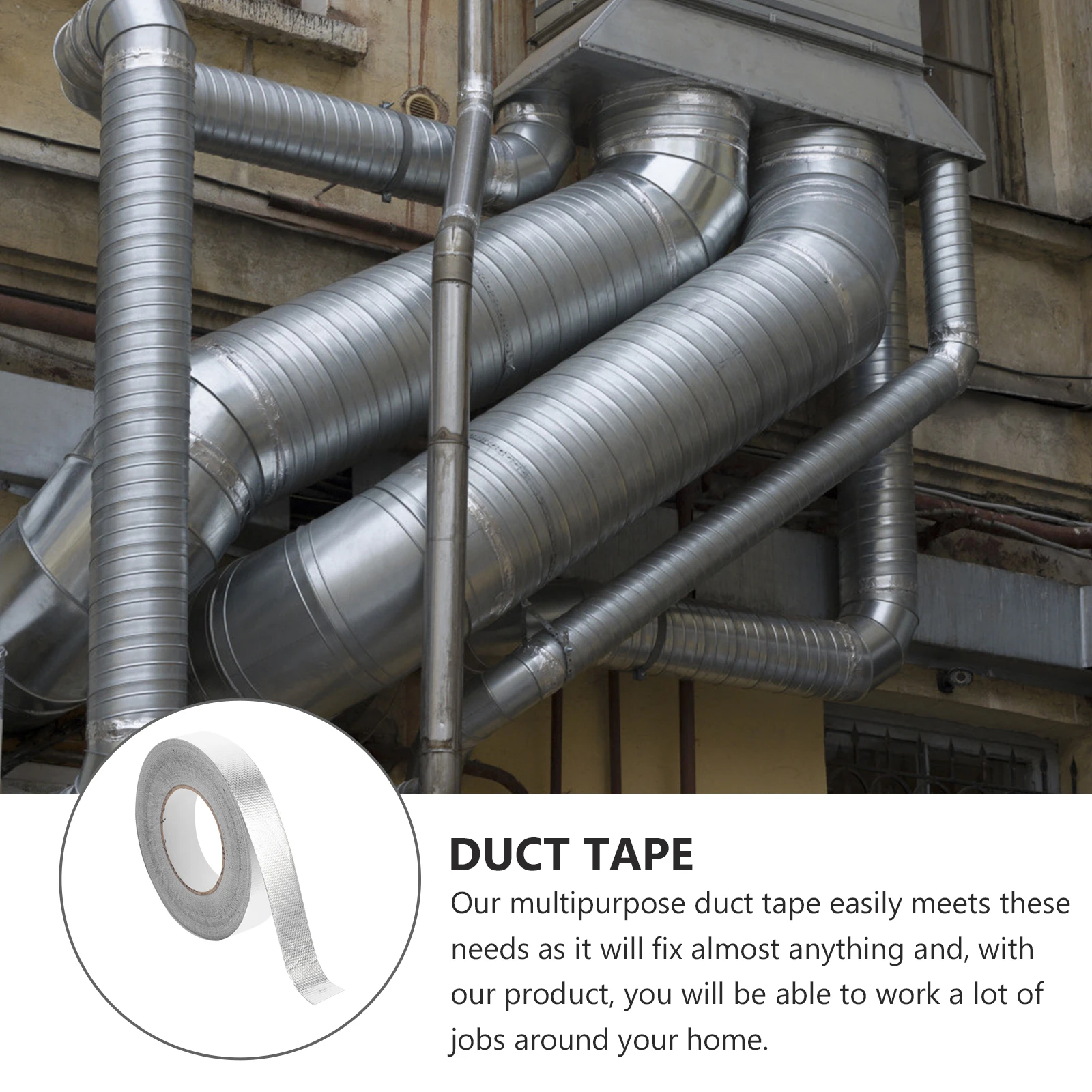 

1 Roll Aluminum Foil Duct Tape Waterproof Sealing Repair High Temperature Resistant Adhesive Packaging Masking Moisture Barrier