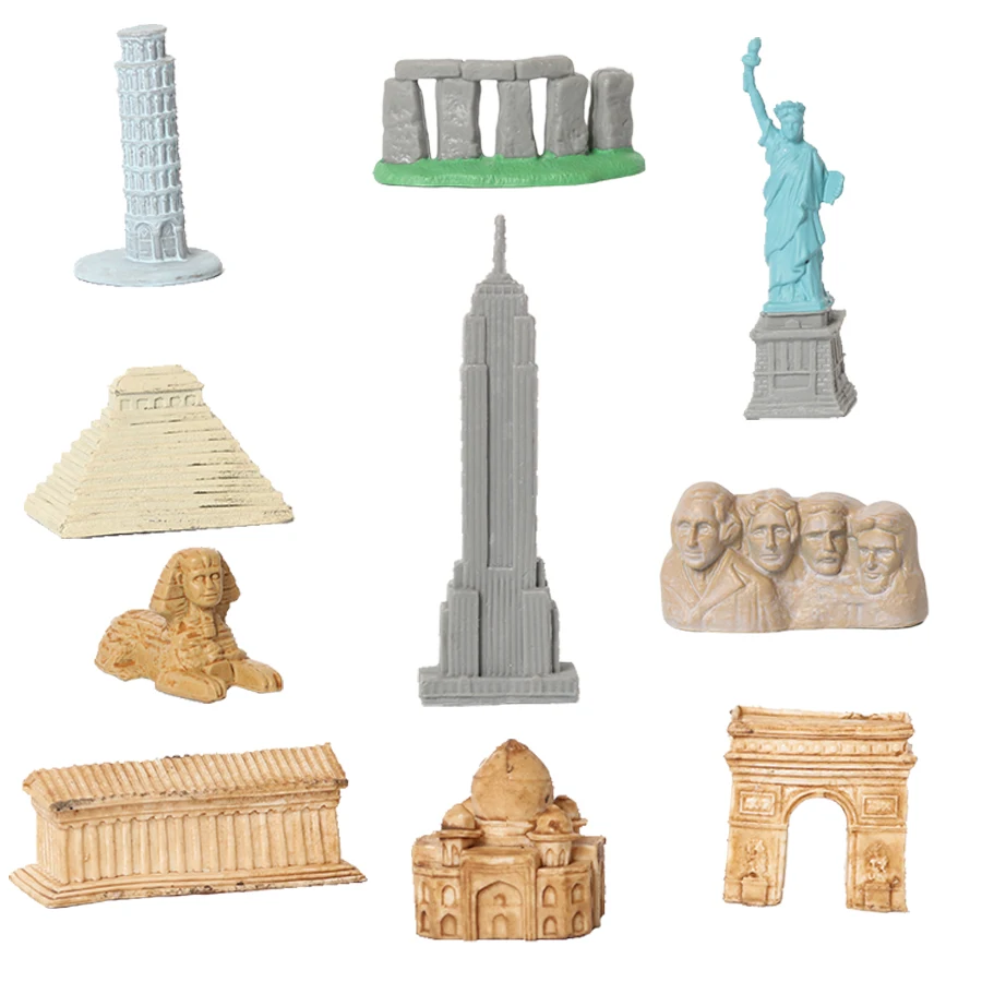 

Realistic Plastic Mini Action Figures Building Model Figurines Playset Statue of Liberty Montessori Early Educational Toys Gifts