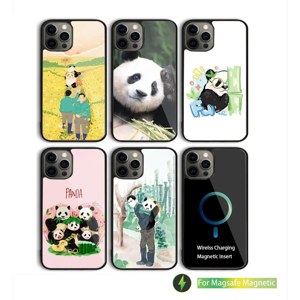 

FuBao Panda Phone Case For iPhone 16,15,14,13,12,11,Plus,Pro,Max Mini Magsafe Magnetic Wireless Charging